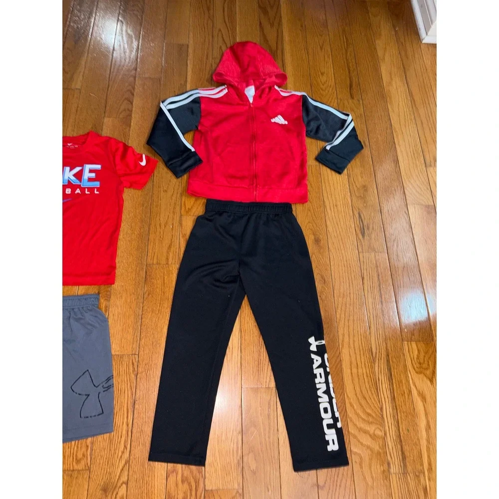 Boys Activewear Lot 6pc Adidas Nike Under Armour Spyder Champion Size Small 5/6